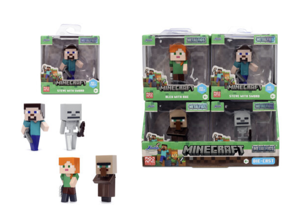 [PREORDER] MINECRAFT - Display of 2,5" Figures - 4 Modèles - 12pc - Wave 4
