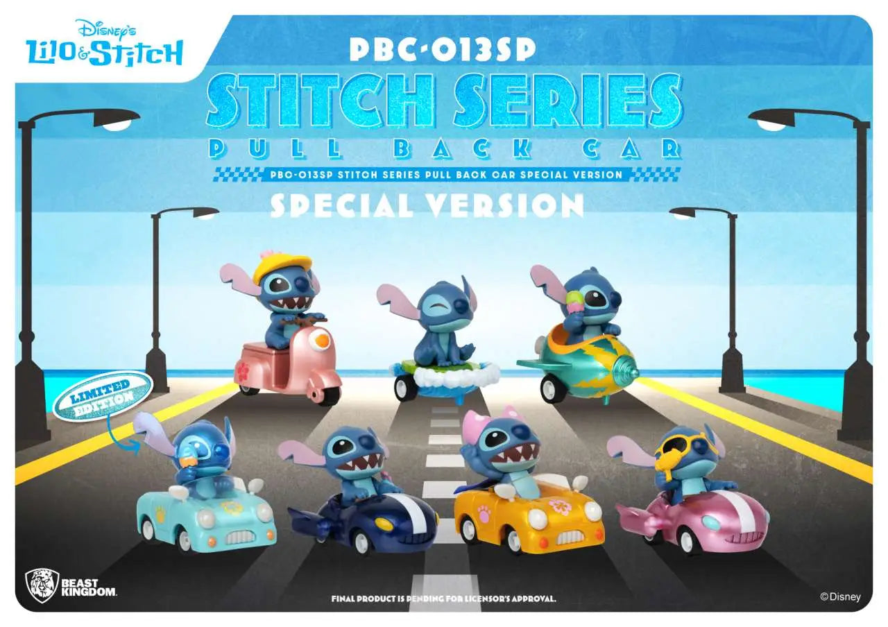 [PREORDINE] Stitch Pull Back Car Special Ver. Display (6) - Beast Kingdom