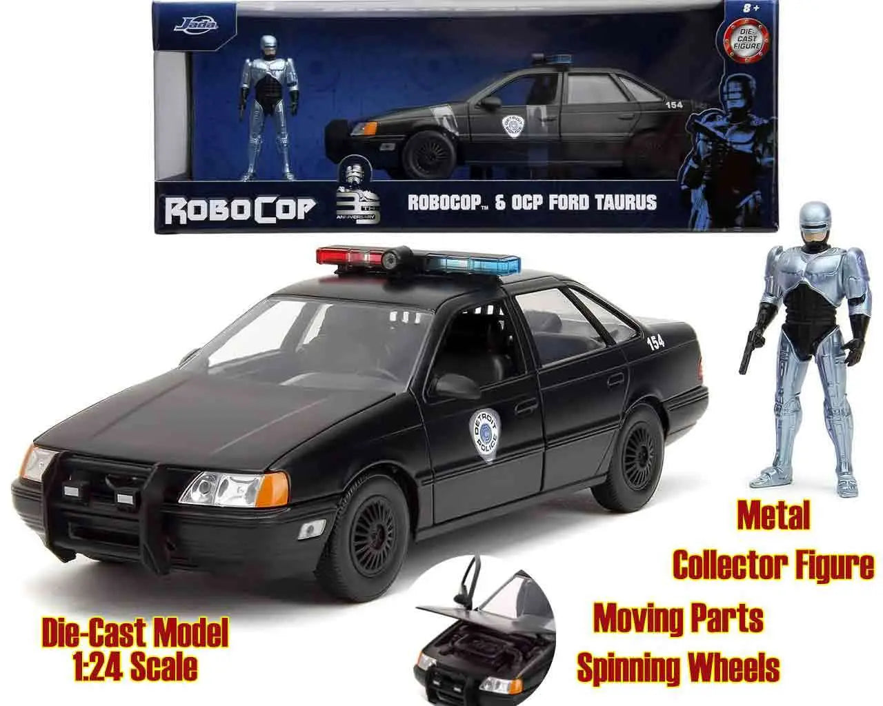 [PREORDINE] Robocop 1986 Ford Taurus & Robocop 1/24 Die-Cast Model