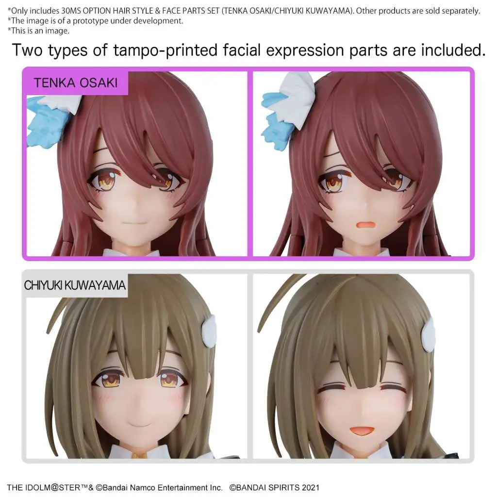 [PREORDINE] 30MS Option Hair Style & Face Set: Tenka Osaki & Chiyuki Kuwayama