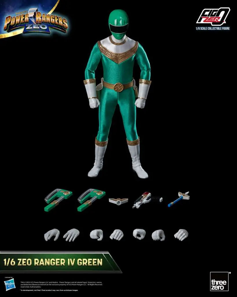 [PREORDINE] Power Rangers Zeo Ranger IV Green 1/6 Action Figure Threezero