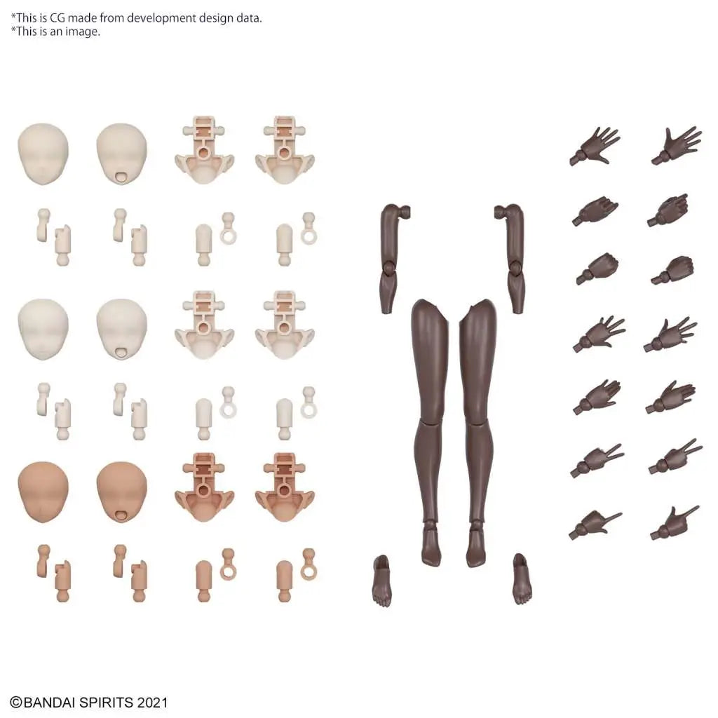 [PREORDINE] 30MS Option Body Parts: Braccia e Gambe (Marrone) - Model Kit Bandai