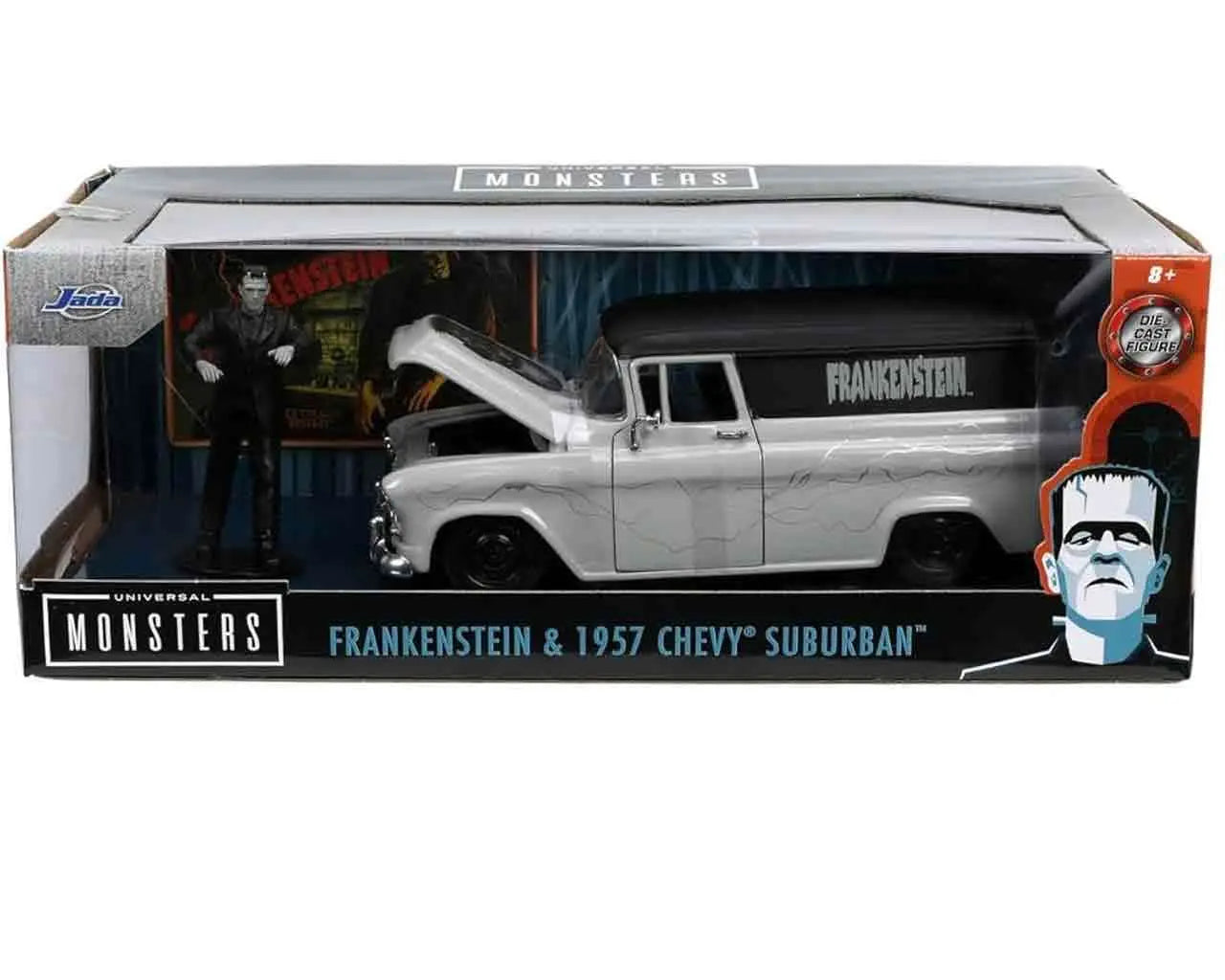 [PREORDINE] Universal Monster: 1957 Chevy Suburban & Frankenstein 1/24 Die-Cast