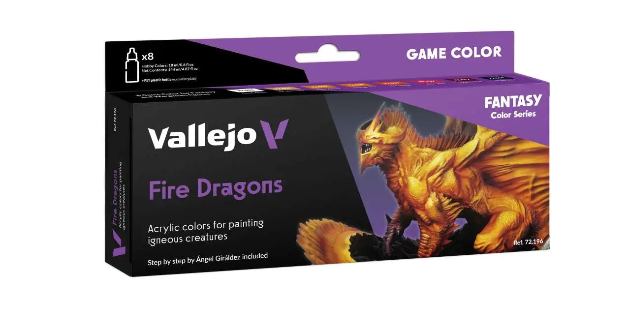 [PREORDINE] Vallejo Game Color Set 72196 Fire Dragons - Colori per Miniature
