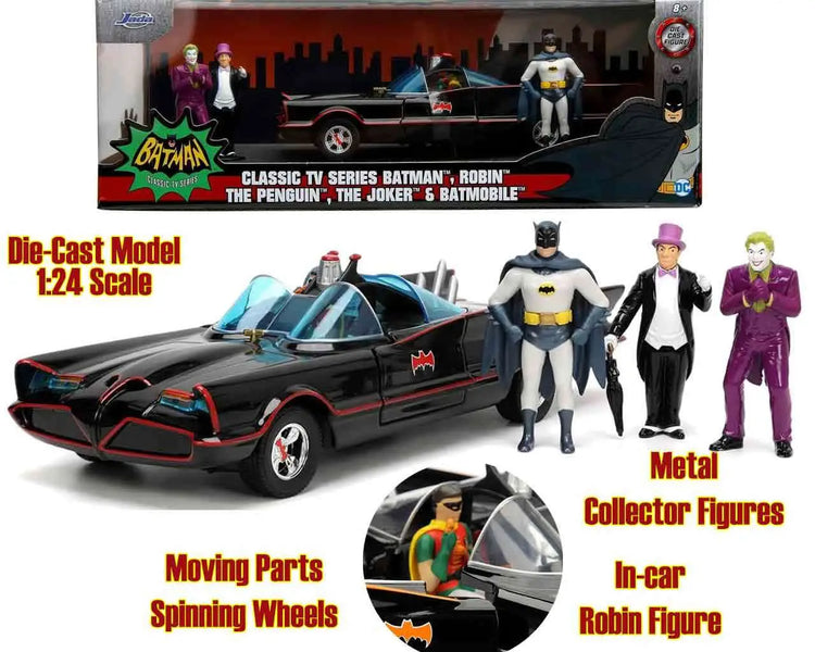 [PREORDINE] BATMOBILE 1966 con Personaggi - Edizione Deluxe 1/24 Die-Cast