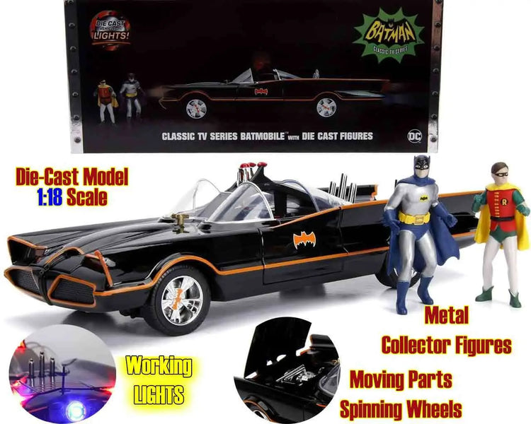 [PREORDINE] Batmobile 1966 con Batman & Robin Die-Cast 1:18 - Jada Toys