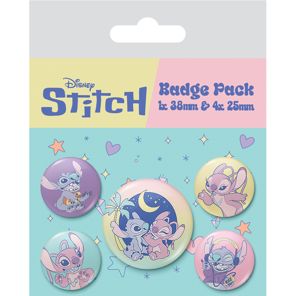 [PREORDER] STITCH & ANGEL - Space Rocks - Pack 5 Badges