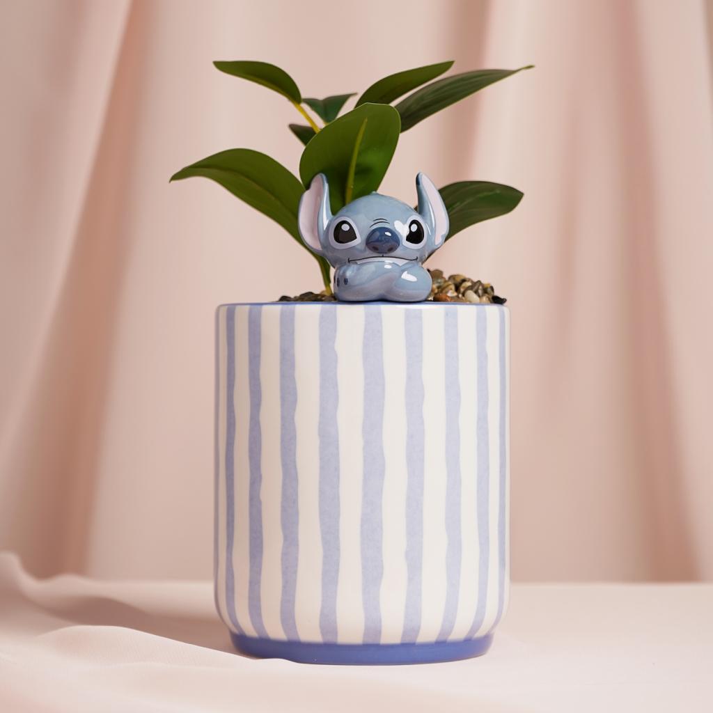 [PREORDER] STITCH - Planter with a Mini 3D Stitch + Faux Plant