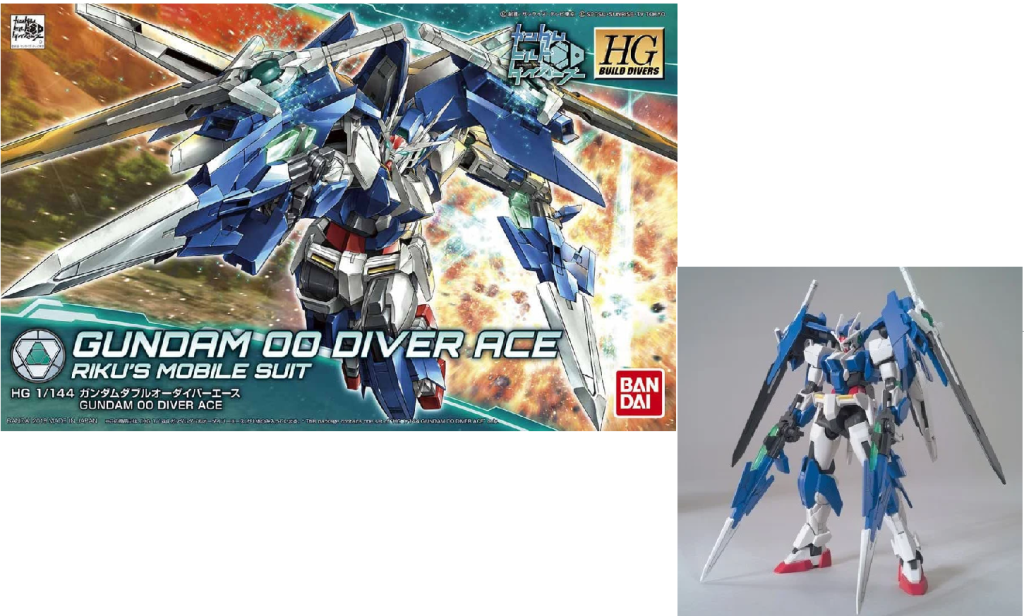 GUNDAM - HG 1/144 Gundam OO Diver Ace - Model Kit 13cm