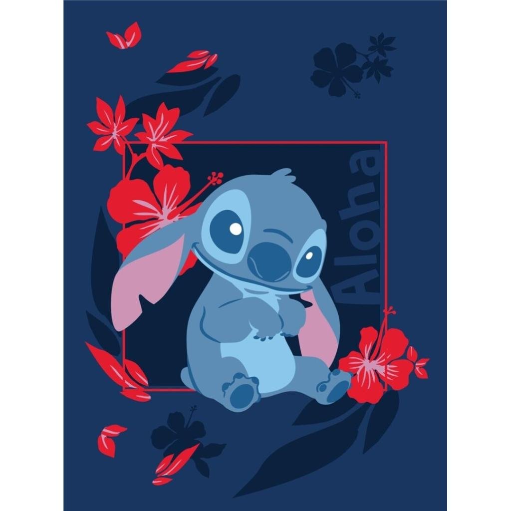 [PREORDER] LILO & STITCH - Flanel Blanket 110x150cm - Stitch "Aloha"