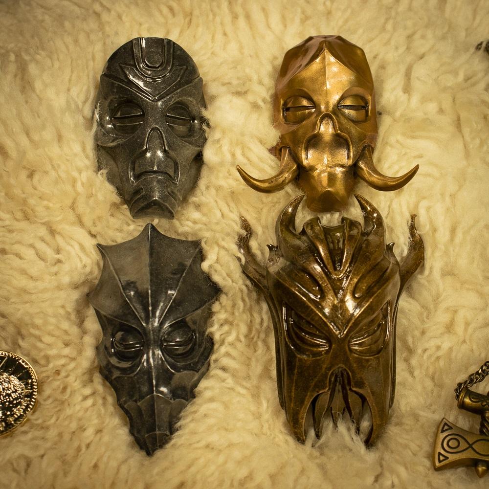 ELDER SCROLLS V - SKYRIM - Set of 4 Dragon Priest Masks