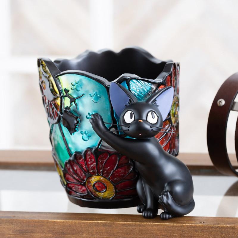 [PREORDER] KIKI'S DELIVERY SERVICE - Jiji - Stained Glass Planter Diorama 18.5cm