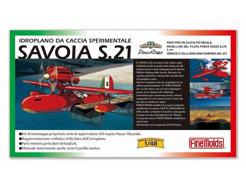[PREORDER] PORCO ROSSO - Savoia S.21 Prototype + Porto - Model Kit to paint 1/48