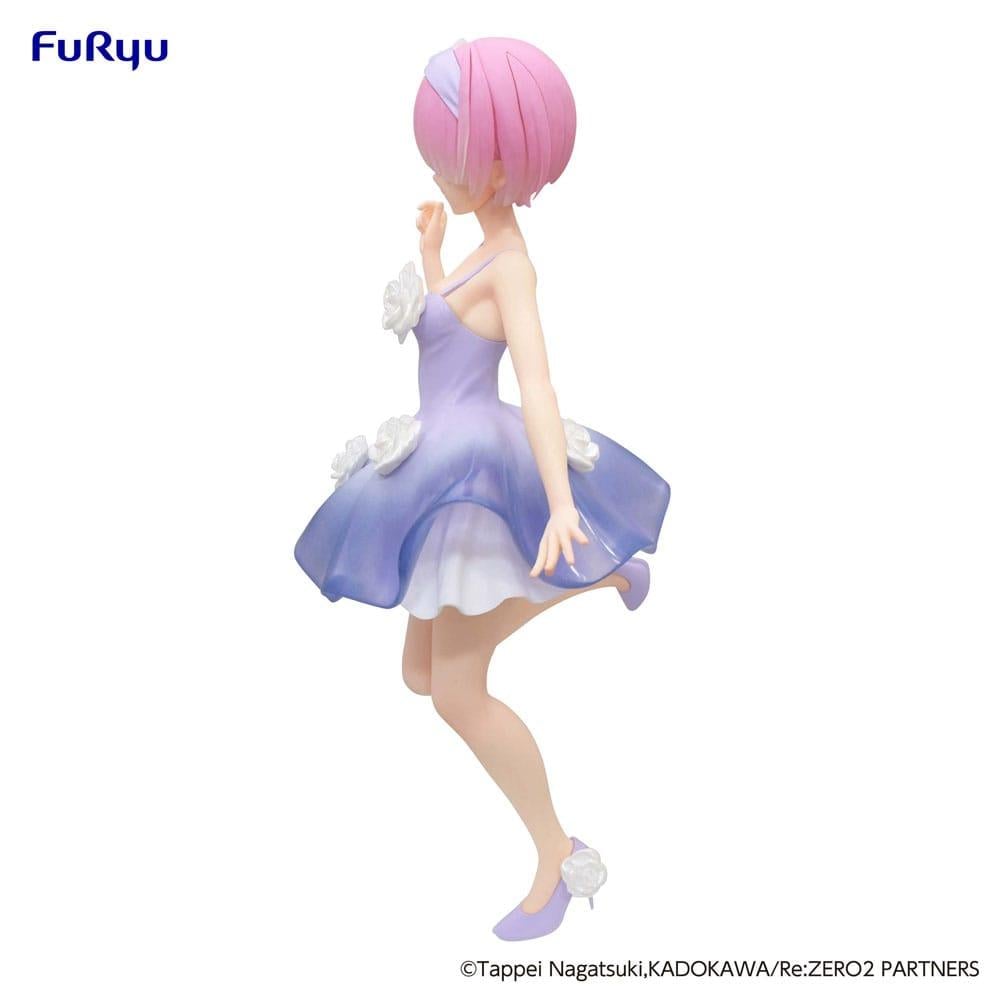 RE ZERO - Ram "Flower Dress"  - Statue Trio-Try-iT 21cm