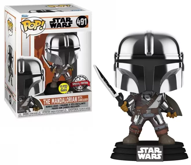 THE MANDALORIAN - POP Star Wars N° 491 - Mandalorian with Darksaber