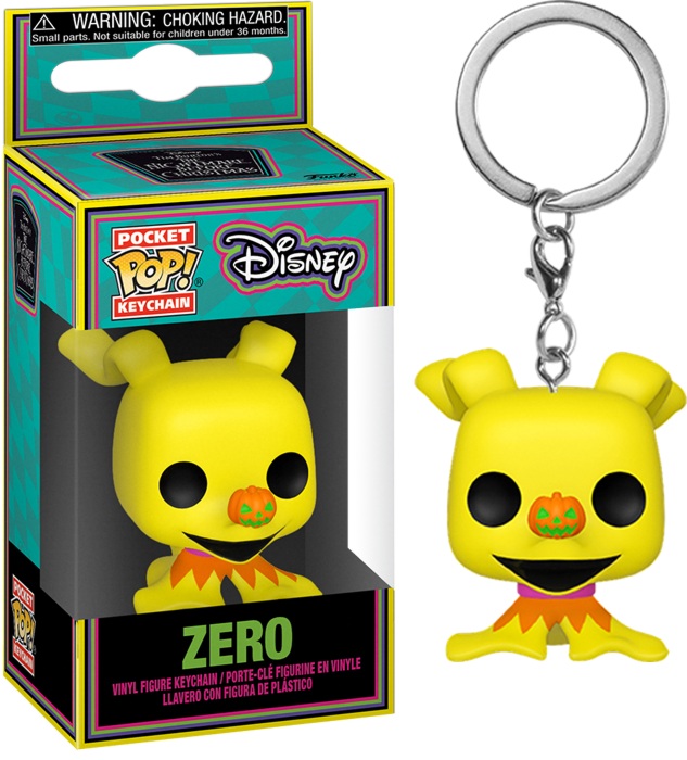 [PREORDER] NIGHTMARE BEFORE CHRISTMAS - Pocket Pop Keychains - Blacklight Zero