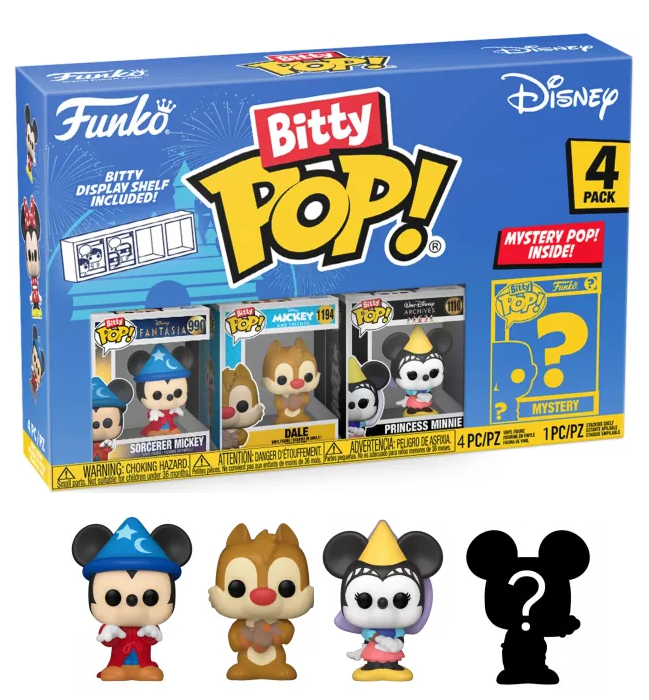 Disney Bitty POP! Vinyl Figure 4-Pack Sorcerer Mickey 2,5 cm
