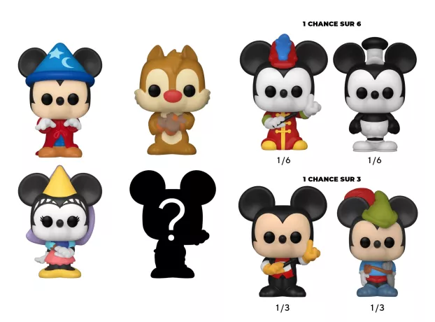 Disney Bitty POP! Vinyl Figure 4-Pack Sorcerer Mickey 2,5 cm
