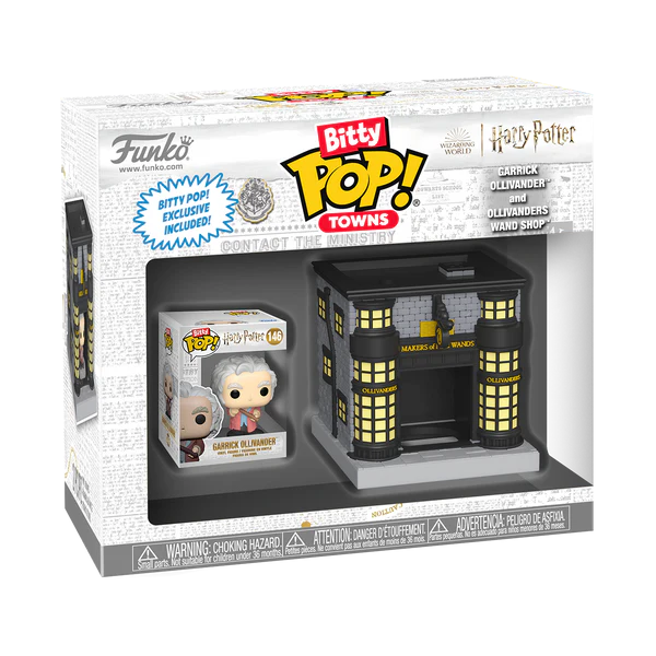 HARRY POTTER - Bitty Pop Town - Garrick Ollivander et Ollivanders wand
