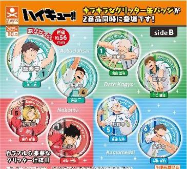 [PREORDER] GASHAPON - HAIKYUU Tin Badge Side B (40 Capsule 65mm)