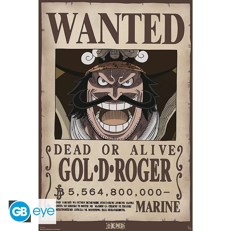 [PREORDER] ONE PIECE - Wanted Gol D. Roger - Poster 91x61cm