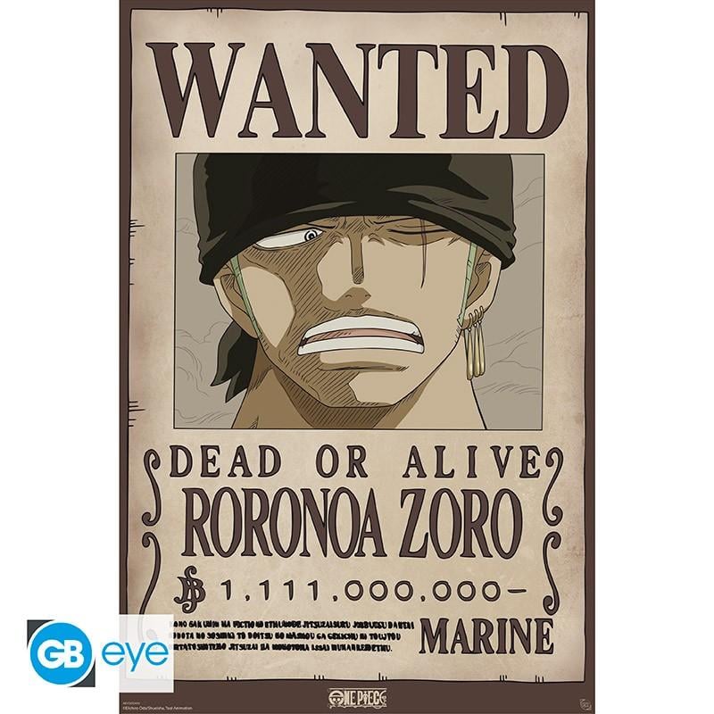 [PREORDER] ONE PIECE - Wanted Zoro Wano - Poster 91x61cm