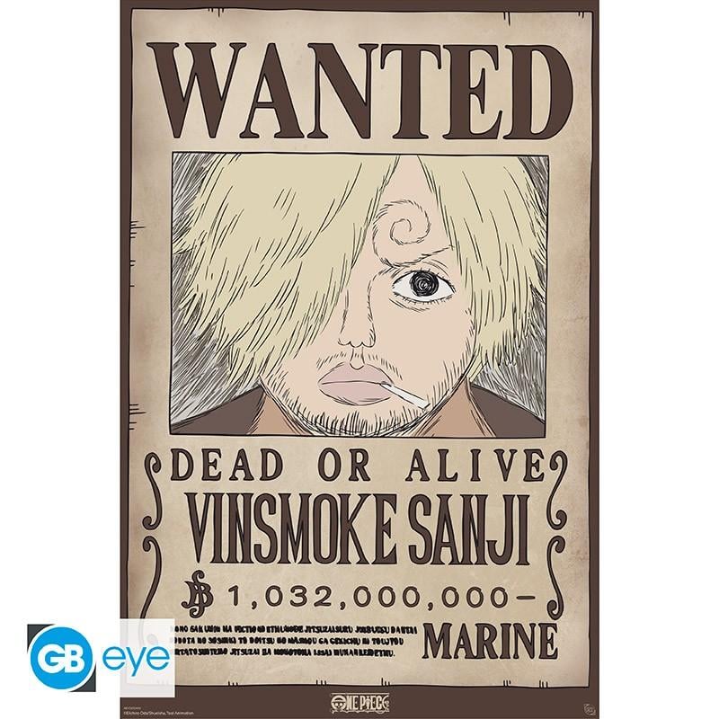 [PREORDER] ONE PIECE - Wanted Sanji Wano - Poster 91x61cm
