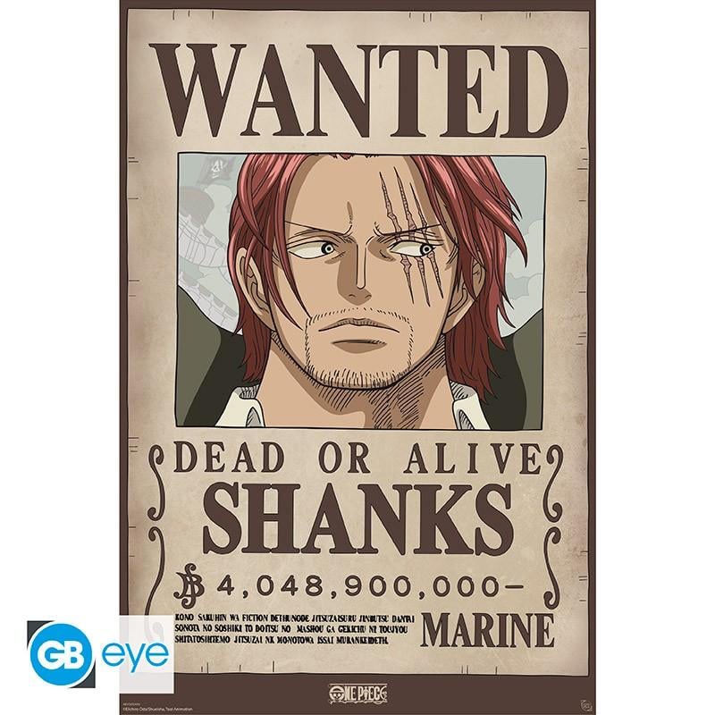 [PREORDER] ONE PIECE - Wanted Shanks Wano - Poster 91x61cm