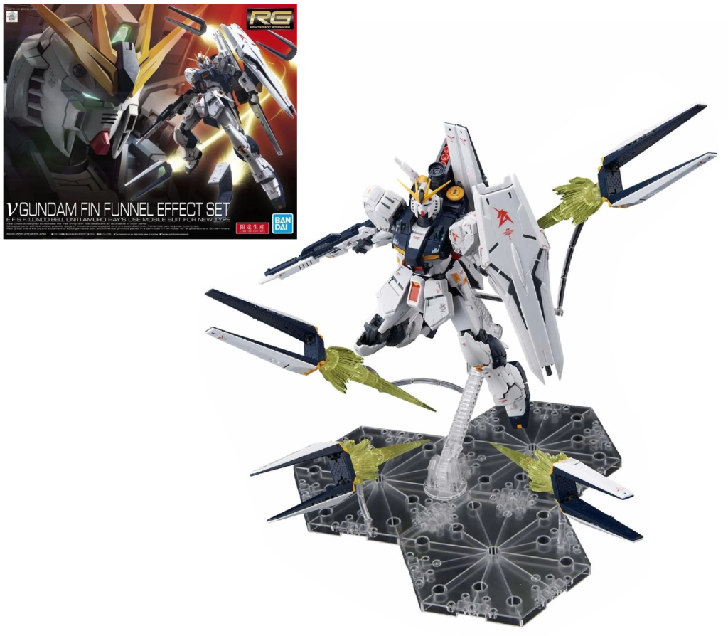 GUNDAM - Model Kit RG 1/144 - Gundam NU FIN Funnel Effect Set - 19.3cm