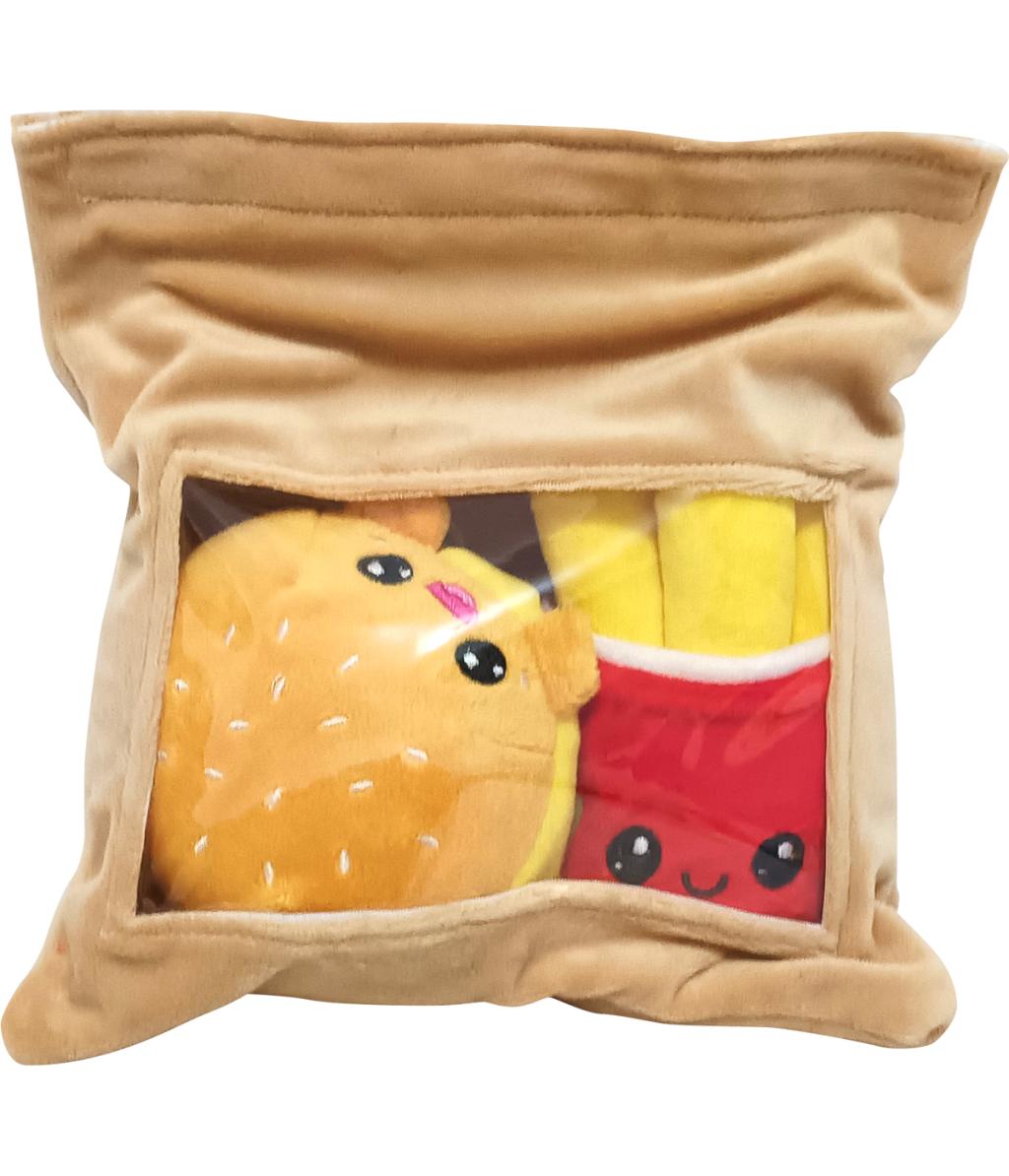 [PREORDER] YUMMIES - Burger & French fries - 2 plush 15cm in plush bag 21x21cm