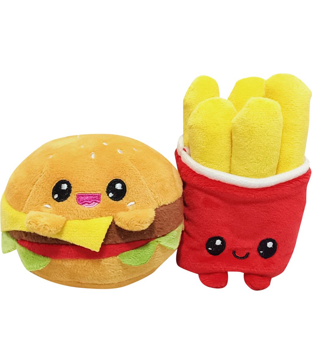 [PREORDER] YUMMIES - Burger & French fries - 2 plush 15cm in plush bag 21x21cm