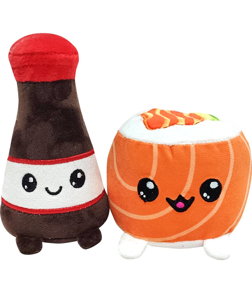 [PREORDER] YUMMIES - Uramaki & Soya - 2 plush 15cm in plush take away bag 21x21cm