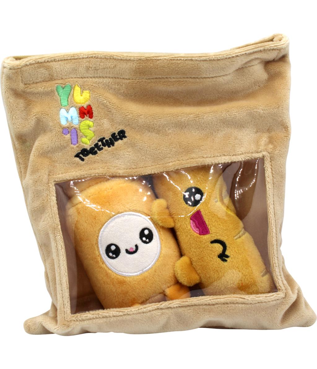 [PREORDER] YUMMIES - Bratwurst & Mustard - 2 plush 15cm in plush bag 21x21cm