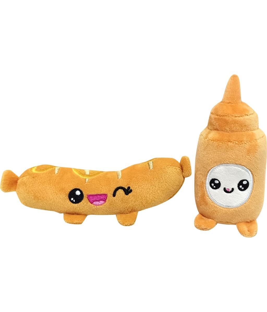 [PREORDER] YUMMIES - Bratwurst & Mustard - 2 plush 15cm in plush bag 21x21cm