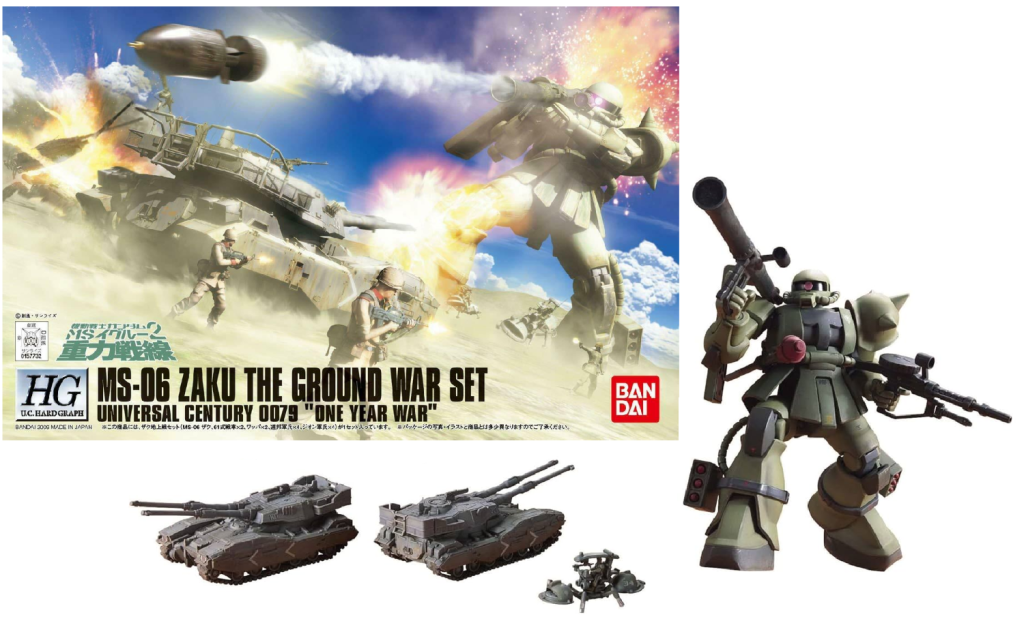 GUNDAM - HGUC 1/144 Zaku Ground Attack Set - Model Kit