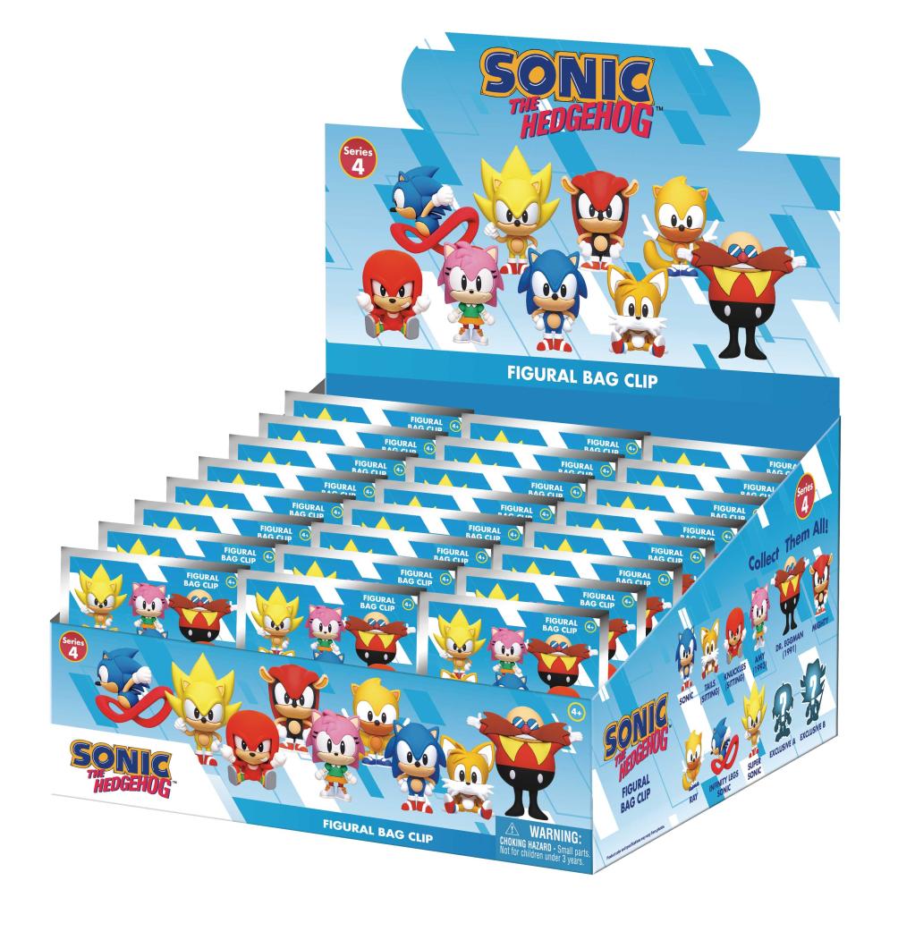 [PREORDER] SONIC - Series 4 - 3D Foam Bag Clip (Display 24 Pcs)