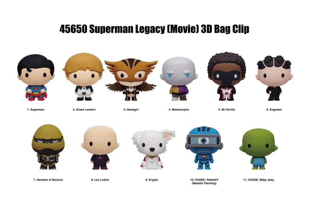 SUPERMAN LEGACY - Series 1 - 3D Foam Bag Clip (Display 24 Pcs)