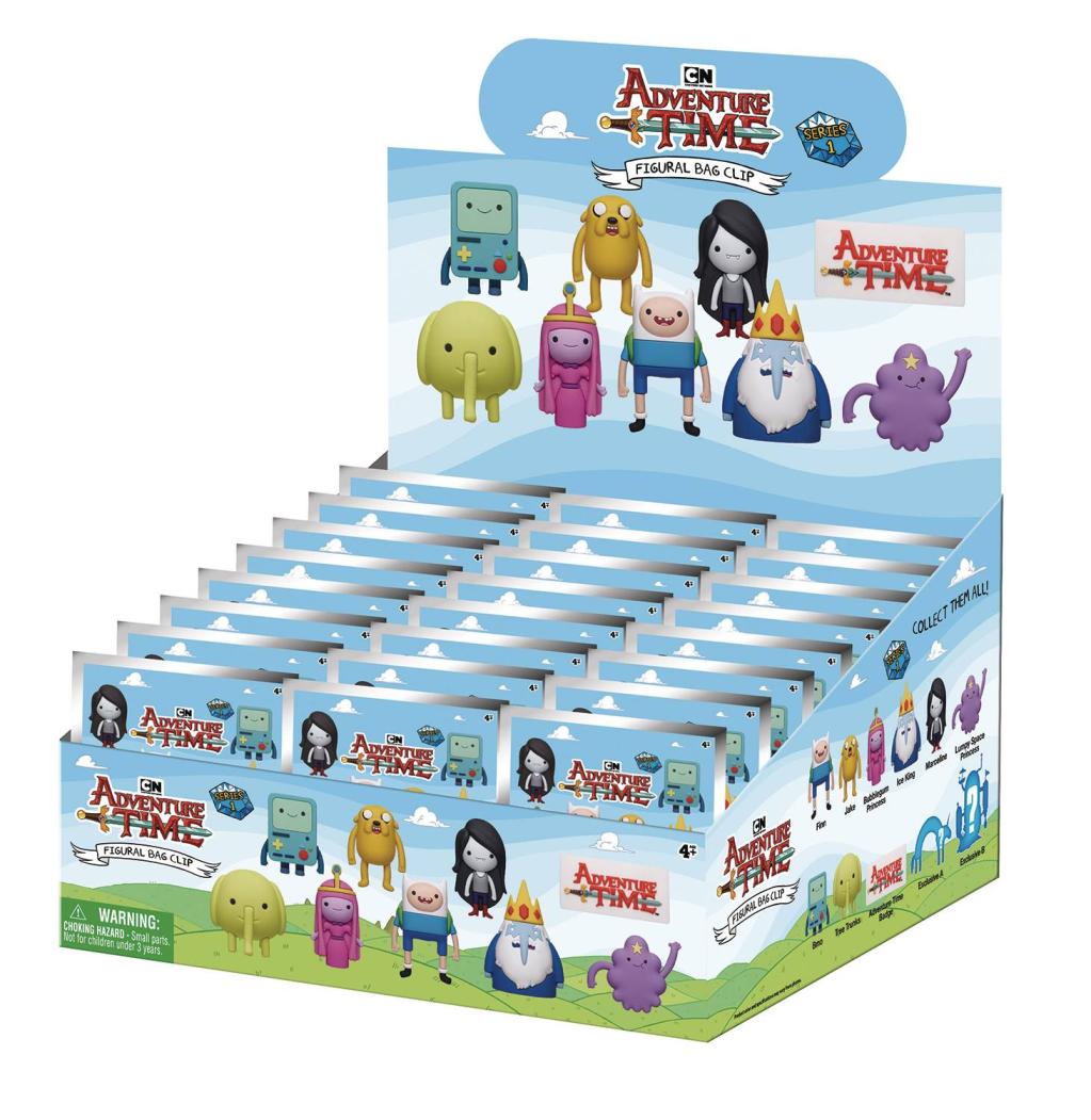 ADVENTURE TIME -  Series 1 - 3D Foam Bag Clip (Display 24 Pcs)