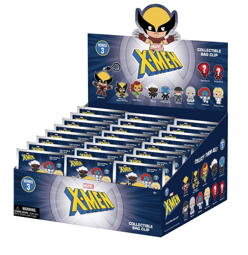 [PREORDER] X-MEN CLASSIC - Series 3 - 3D Foam Bag Clip (Display 24 Pcs)
