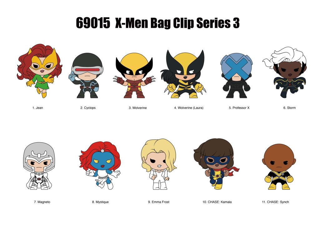 [PREORDER] X-MEN CLASSIC - Series 3 - 3D Foam Bag Clip (Display 24 Pcs)