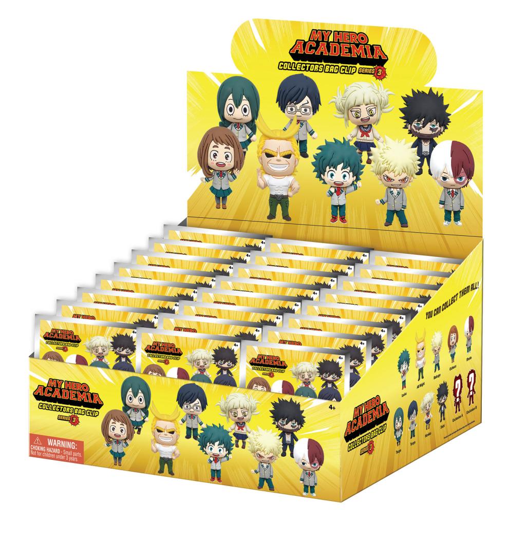 [PREORDER] MY HERO ACADEMIA - Series 3 - 3D Foam Bag Clip (Display 24 Pcs)