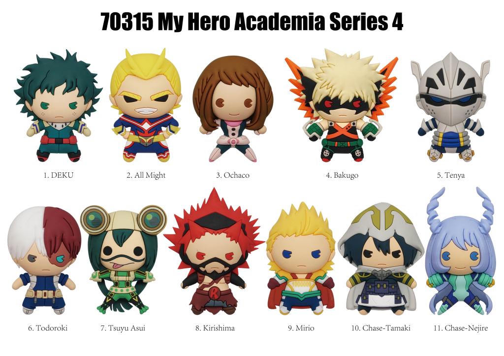 [PREORDER] MY HERO ACADEMIA - Series 4 - 3D Foam Bag Clip (Display 24 Pcs)