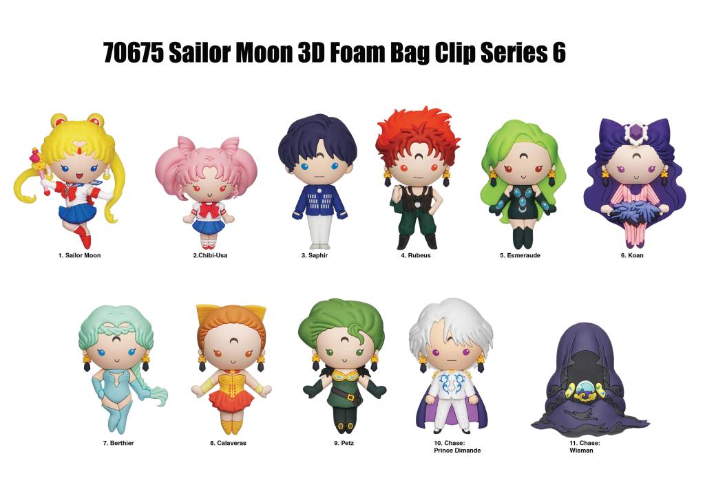 [PREORDER] SAILOR MOON - Series 6 - 3D Foam Bag Clip (Display 24 Pcs)