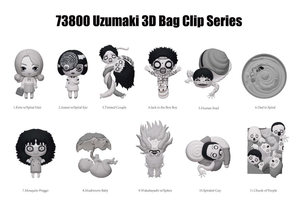 UZUMAKI - Series 1 - 3D Foam Bag Clip (Display 24 Pcs)