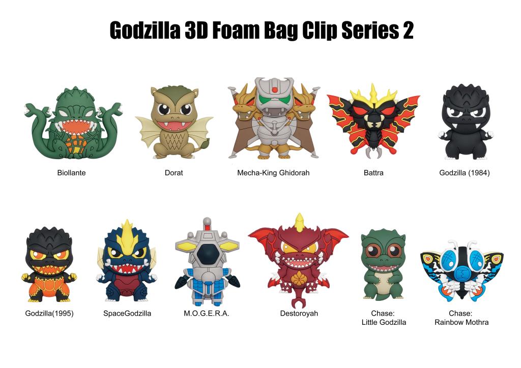 GODZILLA - Series 2 - 3D Foam Bag Clip (Display 24 Pcs)