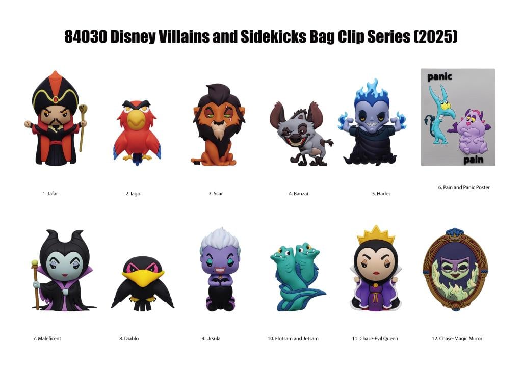 [PREORDER] VILLAINS - Series 3 - 3D Foam Bag Clip (Display 24 Pcs)
