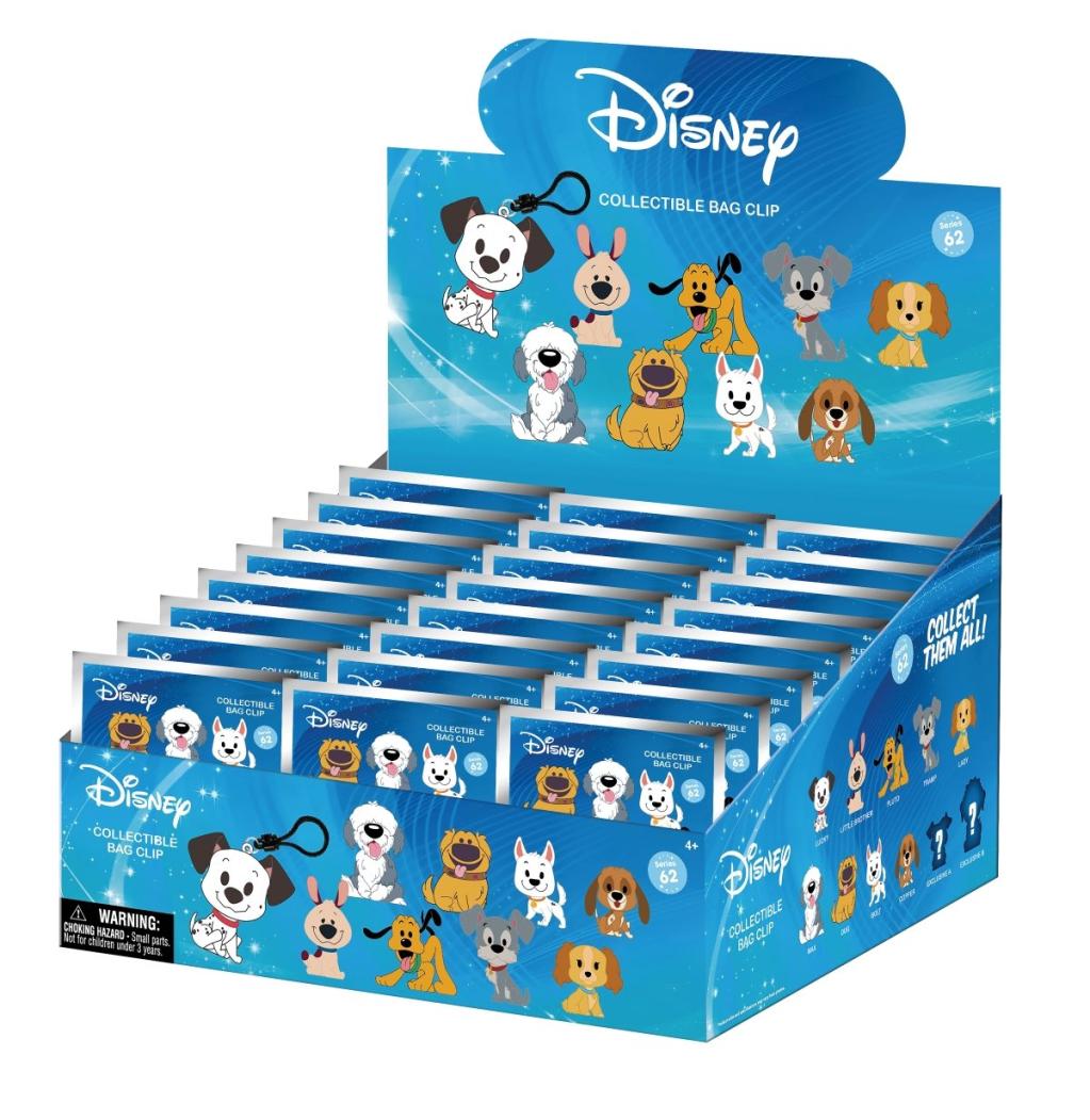 DISNEY DOGS - Series 1 - 3D Foam Bag Clip (Display 24 Pcs)