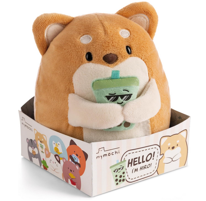 SUPER MOCHIE - Dog Hiro with bubble tea - Plush 16cm