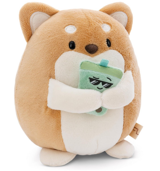 SUPER MOCHIE - Dog Hiro with bubble tea - Plush 16cm
