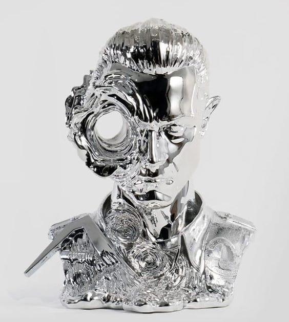 TERMINATOR - T-1000 Liqu. Metal Mask - Statue PureArts '29x36x44cm'